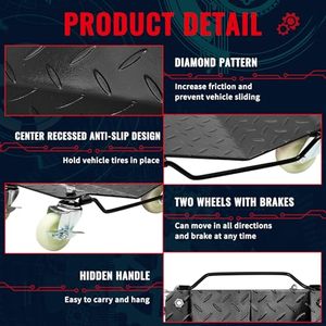 Juego de 4 Patines Hidráulicos de Acero para Ruedas de Coche, Resistentes, para Mover Coches, Camiones, Remolques, Motocicletas y Barcos - Product Image 6