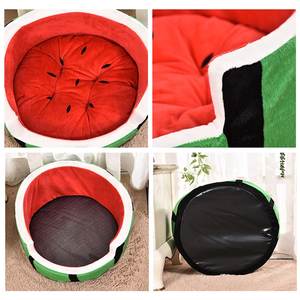 Hochwertiges Luxus-Katzen nest Umwelt freundlich bedrucktes Karton-Design Niedliche Frucht-Wassermelone nform Beliebtes Haustier-Hunde bett zum Verkauf - Product Image 5