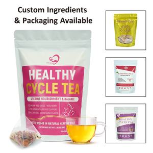 Thé de cycle menstruel sain 100% naturel et biologique personnalisé Chinaherbs 8g*10 sachets saveur rose Équilibre hormonal féminin Thé végétalien - Product Image 6