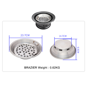 Pinnovo Charcoal Brazier Stainless Iron Holder for <strong>Bbq</strong> Charcoal Grill Stoves Durable Korean Restaurant <strong>Fire</strong> <strong>Pit</strong> for Sales - Product Image 5