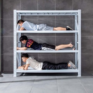 多層式ヘビーデューティーメタル収納棚ユニット（4層）、倉庫ラック用 - Product Image 2