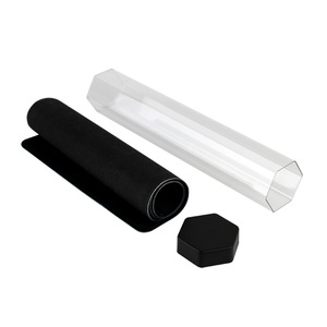 Tube de rangement hexagonal transparent en alliage d'aluminium pour tapis de jeu, vente en gros d'usine, couleur et logo personnalisés pour organisateur de jeux - Product Image 5