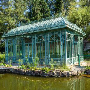 TREVI Castillo de estilo europeo Jardín al aire libre Boda Decorativo Gran invernadero Gazebo de hierro forjado Casa verde - Product Image 6