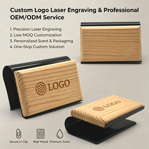 Premium Black Walnut <strong>Car</strong> Aromatherapy Clip Sun Visor Fragrance Holder Private Label Manufacturer for Luxury Automotive - Product Image 6