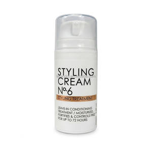 Crème lissante sans rinçage qualité salon - Traitement capillaire coiffant 72H anti-frisottis réparateur pour cheveux décolorés et abîmés 100ml avec pompe - Product Image 1