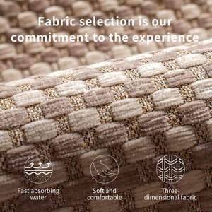 Tapis de salle de bain tressé en forme de U, antidérapant, en fibre de polyester, à motif géométrique, pour le sol de la douche - Product Image 3