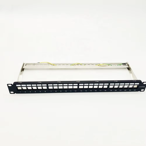 Pannello Patch Vuoto/Non Caricato Cat.<span class=keywords><strong>6a</strong></span> da 19 Pollici 1U <span class=keywords><strong>S</strong></span>/<span class=keywords><strong>FTP</strong></span> Schermato per Montaggio su Rack con Filo di Terra, Prodotto in Cina - Product Image 5