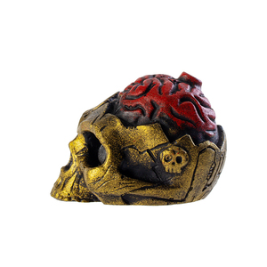 Silbato de Calavera Azteca de Resina con Diseño de Cerebro Abierto, Silbato de Guerra Fantasma Aterrador, Juguete Sonoro para Fiesta de Halloween - Product Image 4