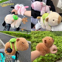 Bracelet en peluche Capybara mignon et tendance pour employés de bureau, à clipser, en peluche courte, idéal pour les trajets quotidiens