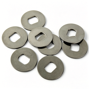 High Precision 304/316 Stainless Steel Washer Custom Square Hole CNC Stamped for <b>Machining</b> Non-Standard Flat Gasket MU-06 - Product Image 1