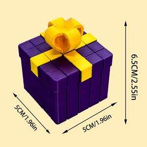 Boîte cadeau de Noël créative personnalisée en impression 3D, figurine imprimée en 3D, jeu de construction amovible - Product Image 3