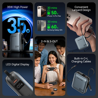 Vention Mini Power Bank de Poche 10000 mAh avec Écran LED, Charge Rapide, Batterie Externe d'Urgence pour l'Extérieur