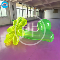 Gobelet gonflable transparent en forme de cœur, cœur gonflable transparent, cœur d'amour gonflable avec des mots à l'intérieur pour la décoration et la publicité