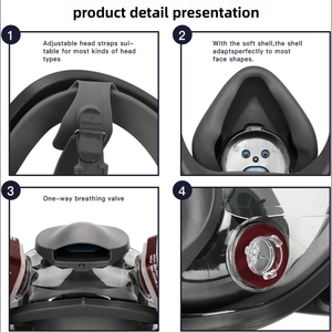 Silicone chiến thuật chống độc hại Mặt Nạ Lọc cbrn bụi và hạt nhân abek Nước Mắt mặt nạ khí chemica - Product Image 4