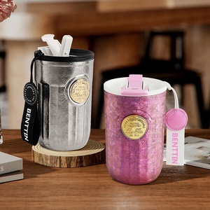 Bình giữ nhiệt Titan nguyên chất cốc hai lớp cà phê Mỹ Tiện dụng cốc nước cầm tay gắn trên xe Titan ti cao cấp - Product Image 2