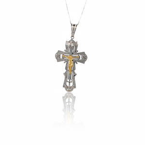 New Real 14K <b>Solid</b> <b>Gold</b> Art Crucifix Jesus Cross Charm Necklace Crystal Cross Necklace Turkish Fine Jewellery Christian <b>Pendant</b> - Product Image 2