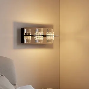 现代创意蜡烛卧室背景壁灯设计师个性化床边亚克力壁灯