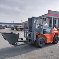 Chariot élévateur à fourche 4x4, état neuf, pour terrains accidentés, avec des hauteurs de levage de 3 à 6 mètres, 3 tonnes, 5 tonnes, chariot élévateur tout-terrain