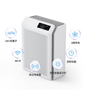 Purificateur d'air intelligent avec filtre HEPA H13, contrôle par application Wi-Fi, 60W, pour pièce de moins de 200 pieds carrés, avec affichage de la qualité de l'air - Product Image 1