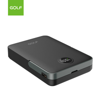 Paket daya Digital LCD Mini, paket daya elektronik 15W PD 20W pengisian cepat, Bank daya 10000mAh dengan pemegang