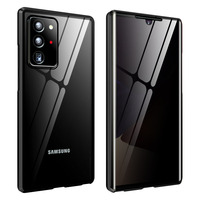 Funda Magnética de Doble Cara de Vidrio Templado Premium para Samsung S25 Ultra S24 S23, Funda Metálica Antigolpes para Teléfono