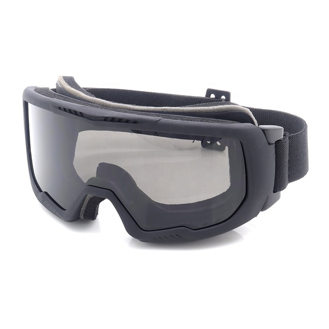 Windproof UV400 Goggles with Adjustable Strap and Full Rim Frame for Outdoor Use