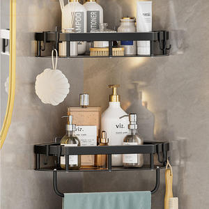 Étagère murale en acier pour <span class=keywords><strong>salle</strong></span> <span class=keywords><strong>de</strong></span> <span class=keywords><strong>bain</strong></span>, panier <span class=keywords><strong>de</strong></span> <span class=keywords><strong>douche</strong></span>, rangement, vente en gros pour usage domestique, hôtelier et quotidien - Product Image 3