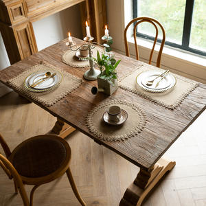 ديروي تابليتكس الجملة المواد الطبيعية بوهو تحديد الموقع جولة الجوت حصيرة الجدول عالية الجودة وسادة الطعام المفارش - Product Image 2