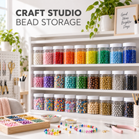 Contenants de rangement pour perles Craft Studio, bocaux transparents en PET avec couvercles pour perles à fusionner en vrac, fournitures de bricolage, organisation, vente en gros