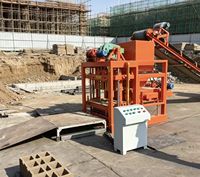 Machine très rentable QTJ4-26C, machine pour petites entreprises pour gagner de l'argent, machine semi-automatique de fabrication de blocs de béton au Kenya