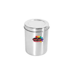 Caja de almacenamiento de uso diario Premium Dabba Set Cilindro de acero inoxidable Material de cocina con estilos de cubierta para contenedor de condimentos - Product Image 1