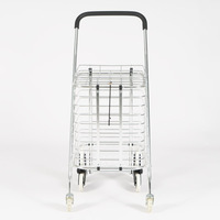 Hitree vente en gros moderne de haute qualité réutilisable pliant Portable 6 roues chariot d'épicerie caddies