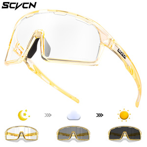 Scvcn Photochromic Cycling <b>Glasses</b> Full Rim Windproof Sport Eyewear <b>For</b> Outdoor Riding Men Women - Product Image 1