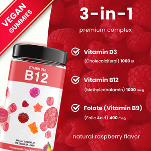 Permen <span class=keywords><strong>Vitamin</strong></span> <span class=keywords><strong>Vegetarian</strong></span> D3 <span class=keywords><strong>B12</strong></span> Biotin untuk Dewasa dan Anak-Anak, Energi Alami, Kecantikan, OEM/ODM Rasa Sesuai Pesanan - Product Image 2