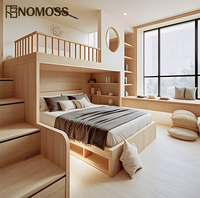 Lit superposé moderne haut de gamme avec un aménagement de couchage partagé efficace pour les chambres d'enfants, les appartements, les dortoirs et les maisons d'hôtes
