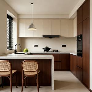 Custom High Quality Eco-Friendly Kitchen Cabinets PVC Modular Storage <b>Cupboards</b> ISO Certified 5-Year Warranty Ready to Assemble - Product Image 1