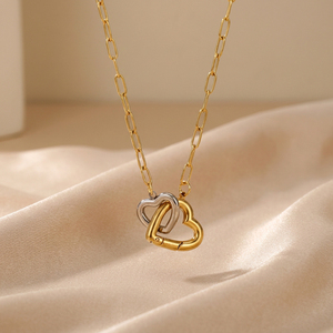 Collier pour femme en acier inoxydable plaqué <span class=keywords><strong>or</strong></span> 18 carats, design minimaliste, étanche, avec pendentif cœur - <span class=keywords><strong>Prix</strong></span> de gros - Product Image 5