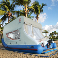 Bateau à moteur gonflable Moteur électrique Canot de pêche gonflable Bateau gonflable PVC Matériel 100-500kg Capacité pour SeaSightseeing