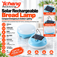 Lampe de camping LED rechargeable solaire 50W, lanterne de tente portable suspendue d'urgence avec batterie 1200mAh