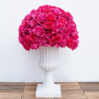 60CM Fuchsia Roze Zijden Rozen Hortensia Bloembol Tafeldecoratie Bouquet Bruiloft Benodigdheden Banket Evenement Bloemstuk Hoge Kwaliteit
