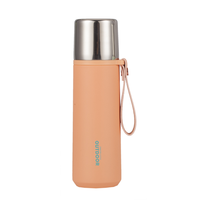 Bouteille d'eau isolée en acier inoxydable à double paroi de 16oz/500ml pour l'extérieur et le sport avec dragonne PINKAH