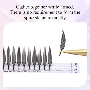 <span class=keywords><strong>NAGARAKU</strong></span> Extensiones de Pestañas Preformadas Efecto Anime, Pestañas Suaves y Esponjosas, Estilo Cómic - Product Image 4