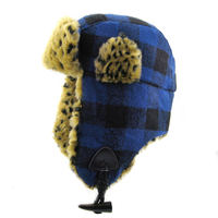 Chapeau d'hiver russe trappeur de ski à oreillettes pour garçons filles tissu imperméable sport pêche fêtes enfants