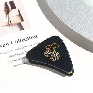 Diseño pequeño acético pelo garras con diamantes de imitación para las mujeres de cristal de diamante <span class=keywords><strong>jeweled</strong></span> clip de pelo abrazaderas negro - Product Image 2