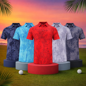 Oem Quick Dry Slim Fit moisture wicking <b>100</b>% <b>Polyester</b> Sublimation Printed Golf Attire Men Loose Fit Polo <b>Shirt</b> Custom logo - Product Image 1
