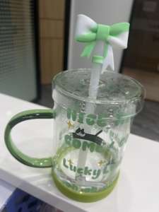 Luxe hoogwaardige 3D strik strikjes 10mm siliconen stof- en spatwaterdichte drinkaccessoires rietjes charme hoesjes stoppers toppers - Product Image 5