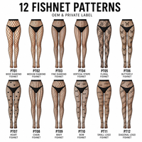 Collants résille personnalisés avec logo pour femmes, taille haute, motif tricoté, maille, OEM ODM, marque privée, vente en gros