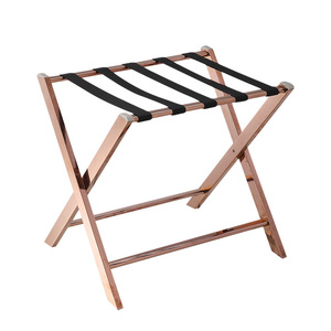 Porte-bagages en acier inoxydable pour mobilier d'hôtel, étagère de rangement pour chambre d'hôtel, porte-bagages pliable sur pied pour salon à domicile - Product Image 4
