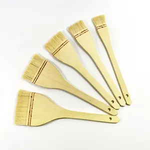 Factory Wholesale Best Sale Youngly White Goat Bristle Hair Brushes Customized LOGO Black Wooden Handle Mop Brush
