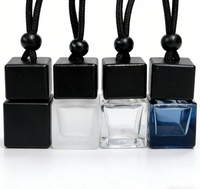 Bouteille vide pour diffuseur de voiture 8ml 10ml pour huile essentielle, flacon suspendu pour parfum de voiture avec couvercle en bois noir
